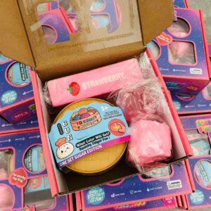 Roosa Squishy kinkekomplekt
